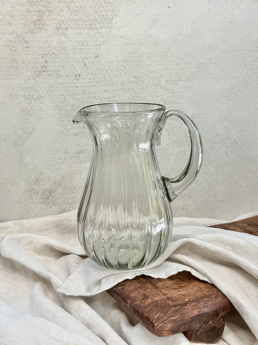 Handblown Fluted Pitcher: Small