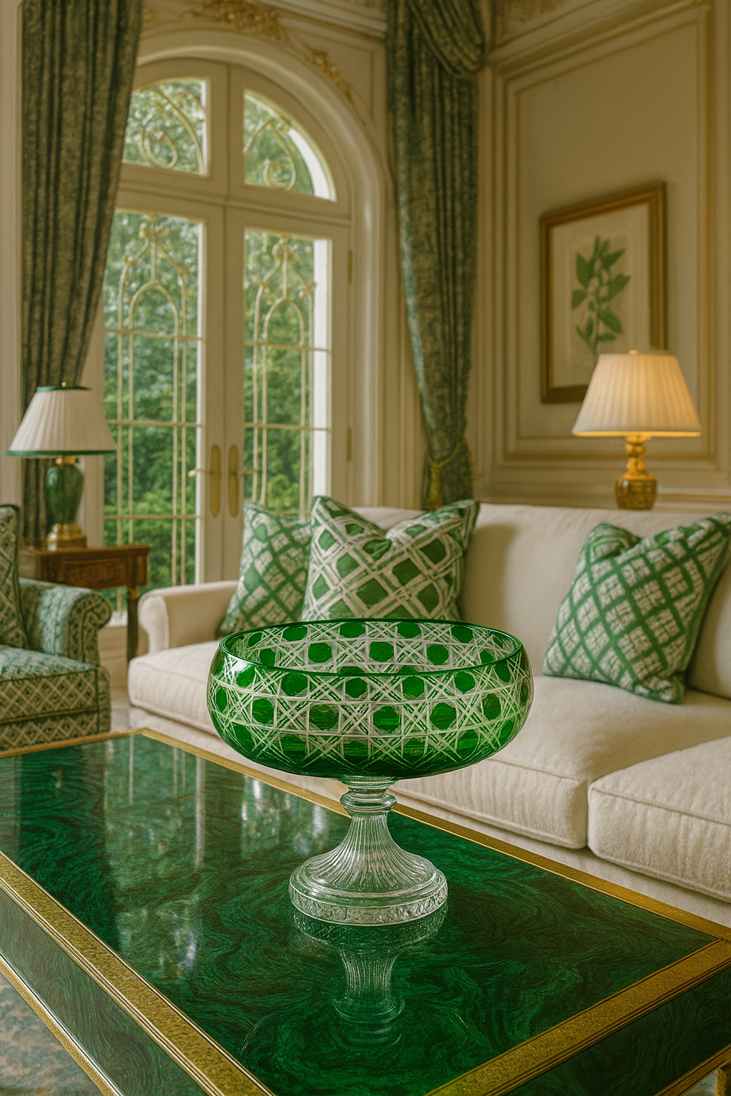 Verdura Pedestal Bowl (Sylvan Emerald)