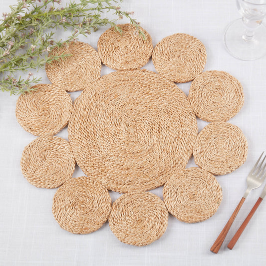 Round Jute Placemat: Natural / 16" Set of 4