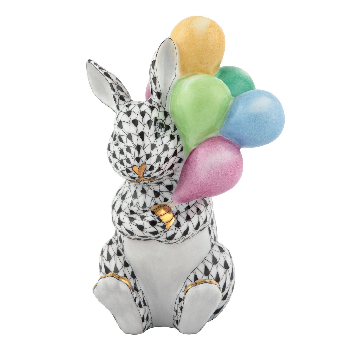 Herend Balloon Bunny Black