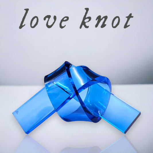 Acrylic Love Knot Blue