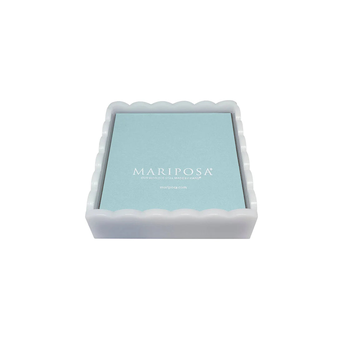 White Scallop Cocktail Napkin Holder