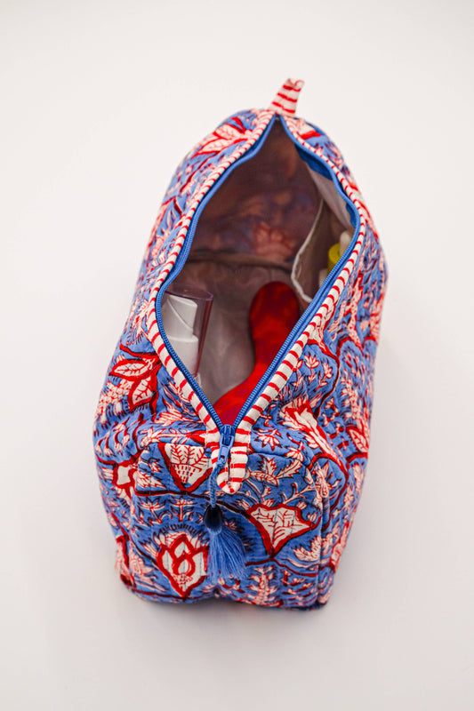 Blue Arch Toiletry Bag: Medium