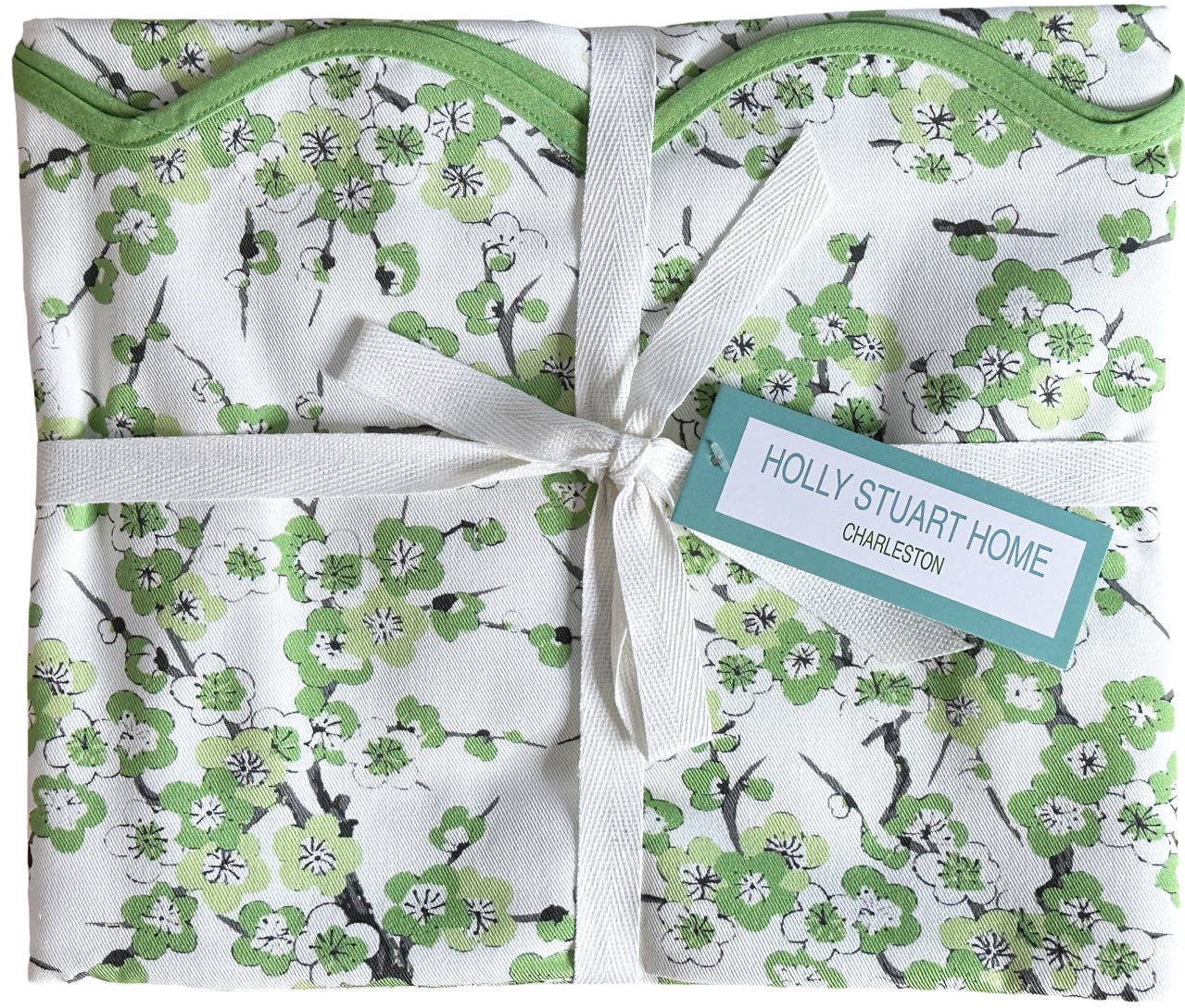 BLOSSOM MAHJONG AND GAME TABLECLOTH ~ GREEN