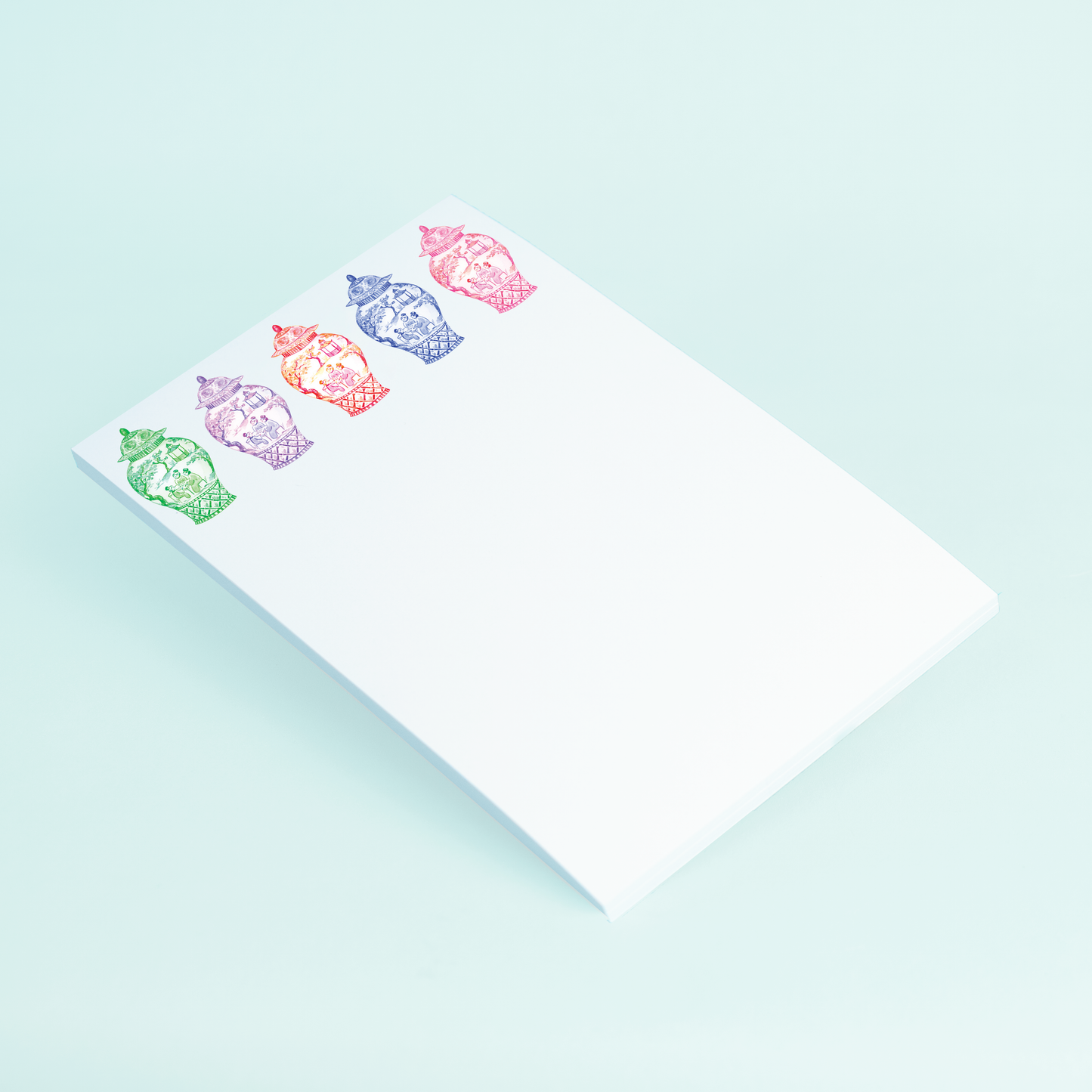 Colorful Ginger Jars Notepad
