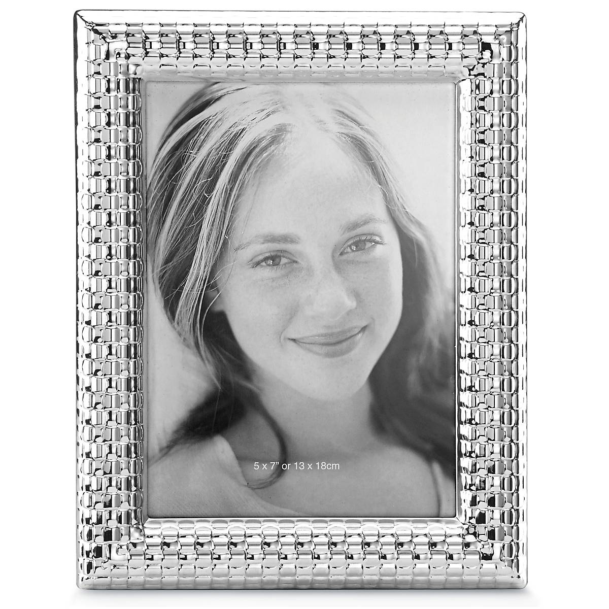 Reed & Barton Watchband Silverplate 5x7 Photo Frame
