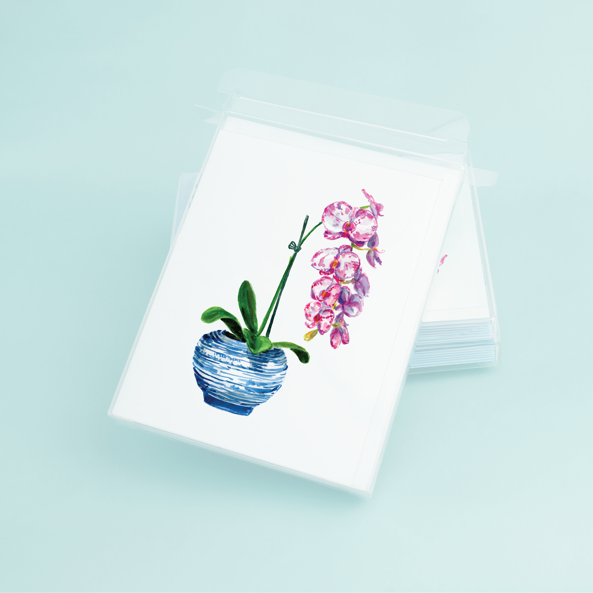 Orchid Everyday Watercolor Greeting Card: SINGLE