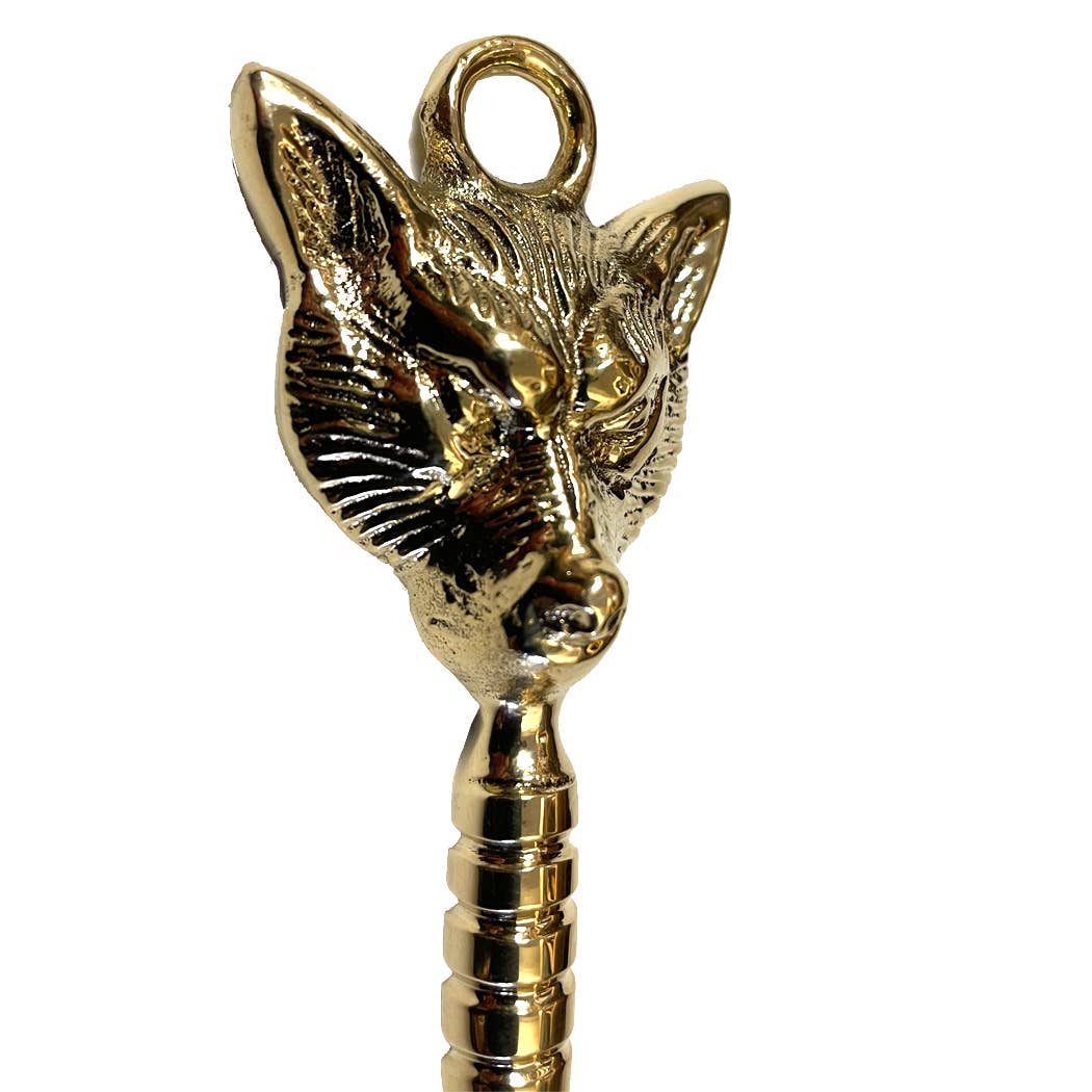 9-1/2" Solid Brass Fox Letter Opener- Antique Vintage Style