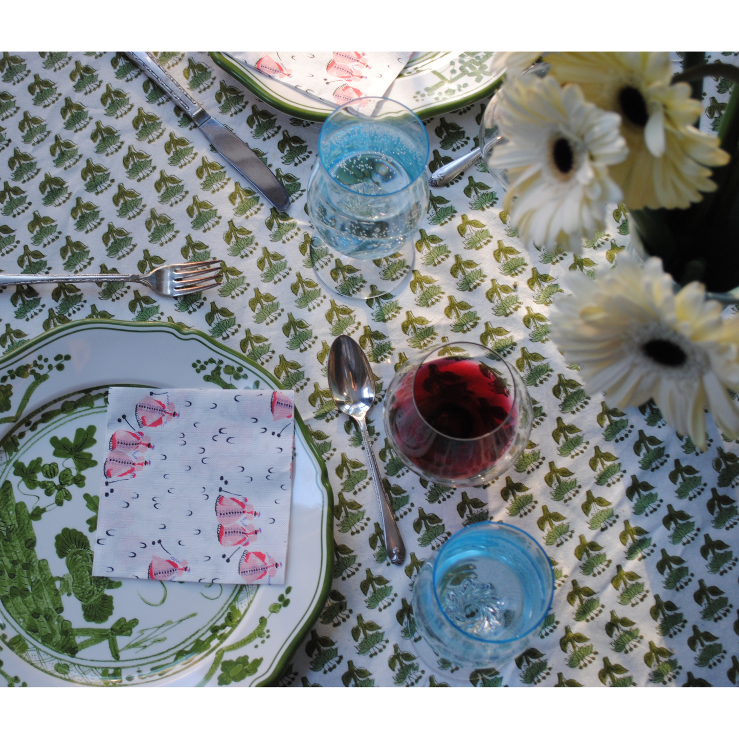Croquet Pink and Lavender Cocktail Napkins