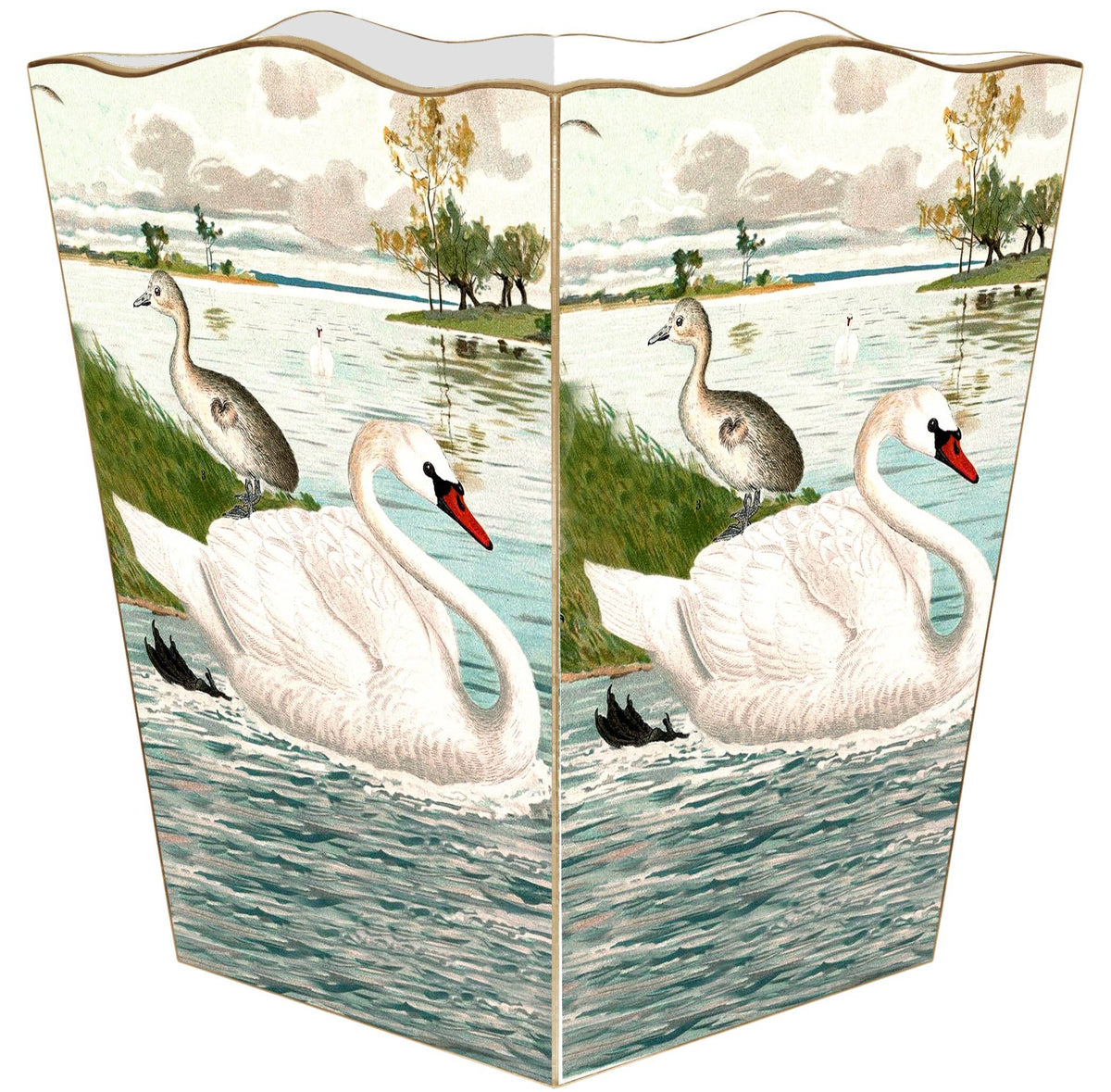 Swan Wastebasket
