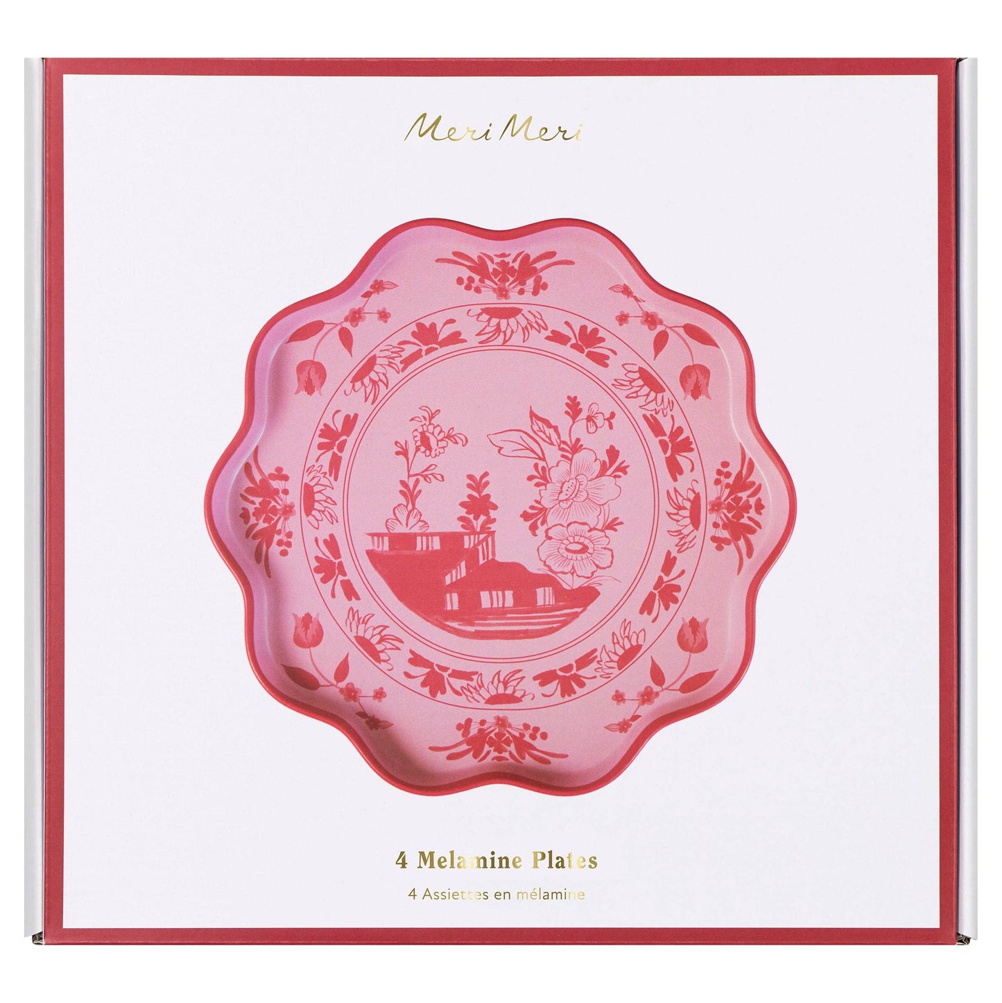 Pink Vintage Botanical Reusable Large Plates