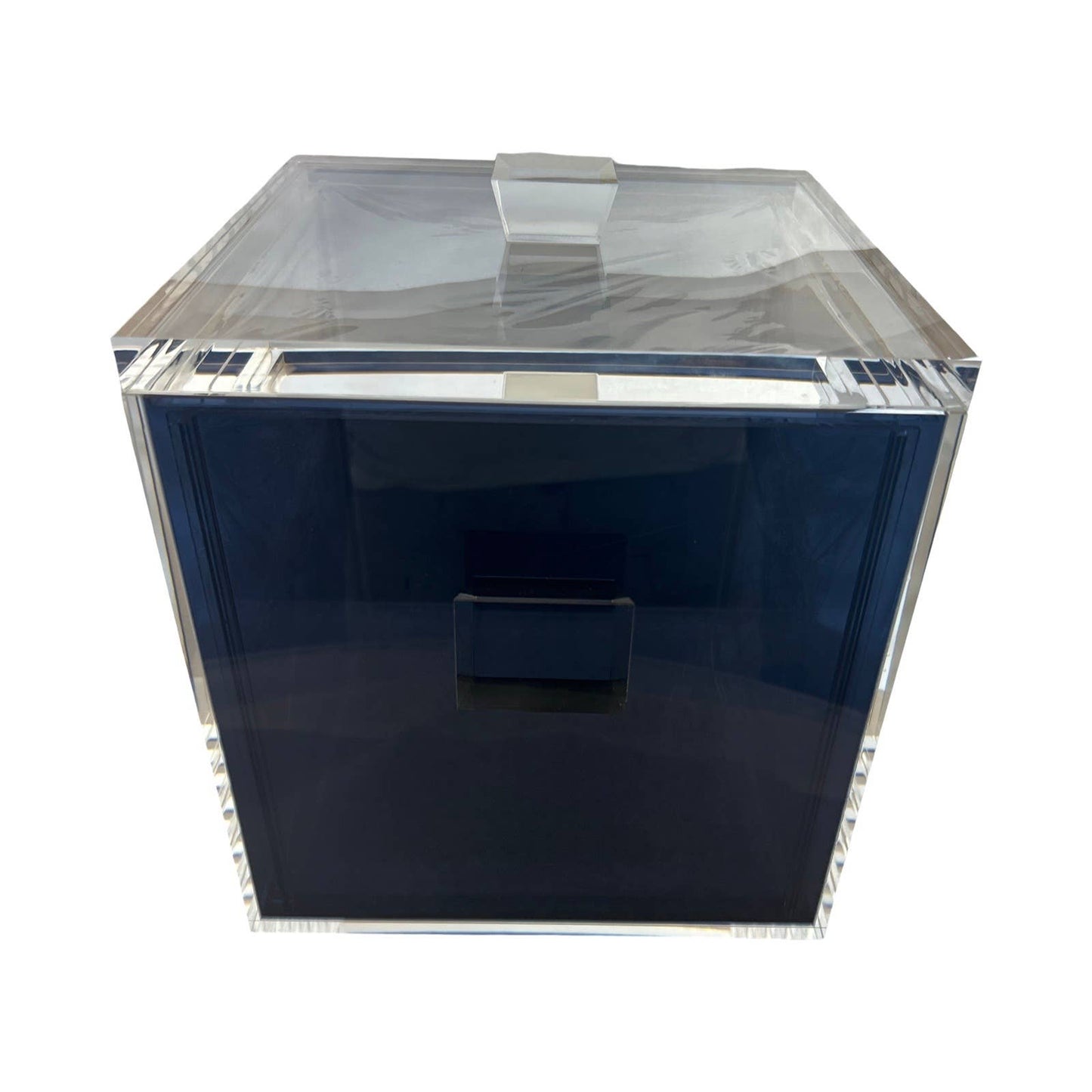 Acrylic Ice Bucket- Slate/Clear