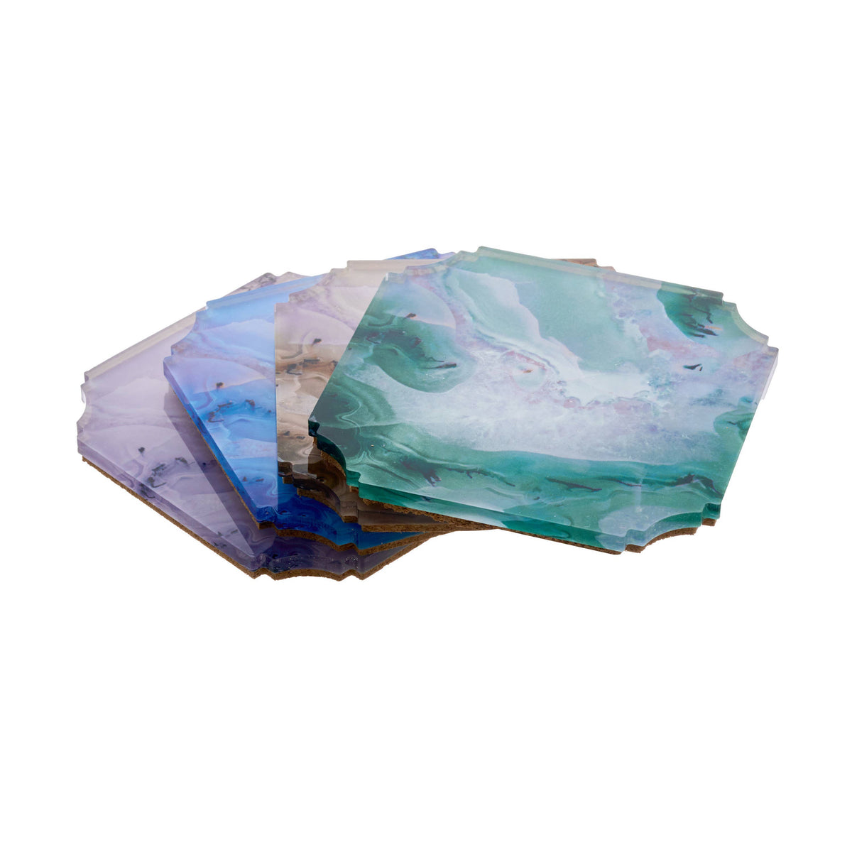 Acrylic Coaster Set of 4, Marble