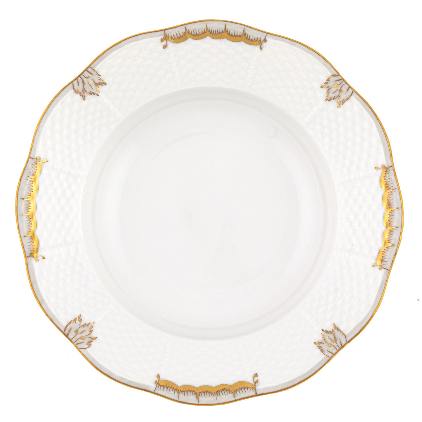 Herend Princess Victoria Gray Rim Soup Plate