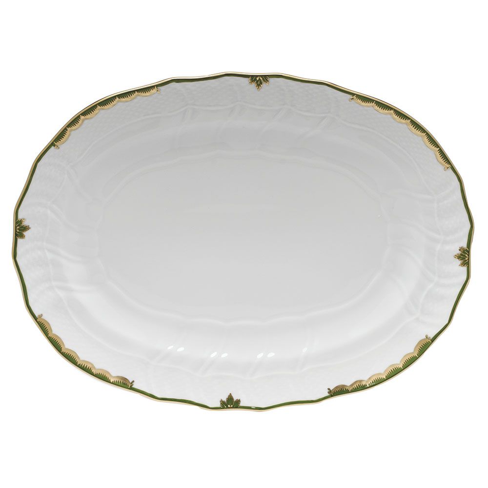 Herend Princess Victoria Dark Green Platter