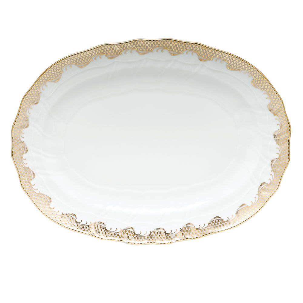 Herend Fish Scale Gold Platter