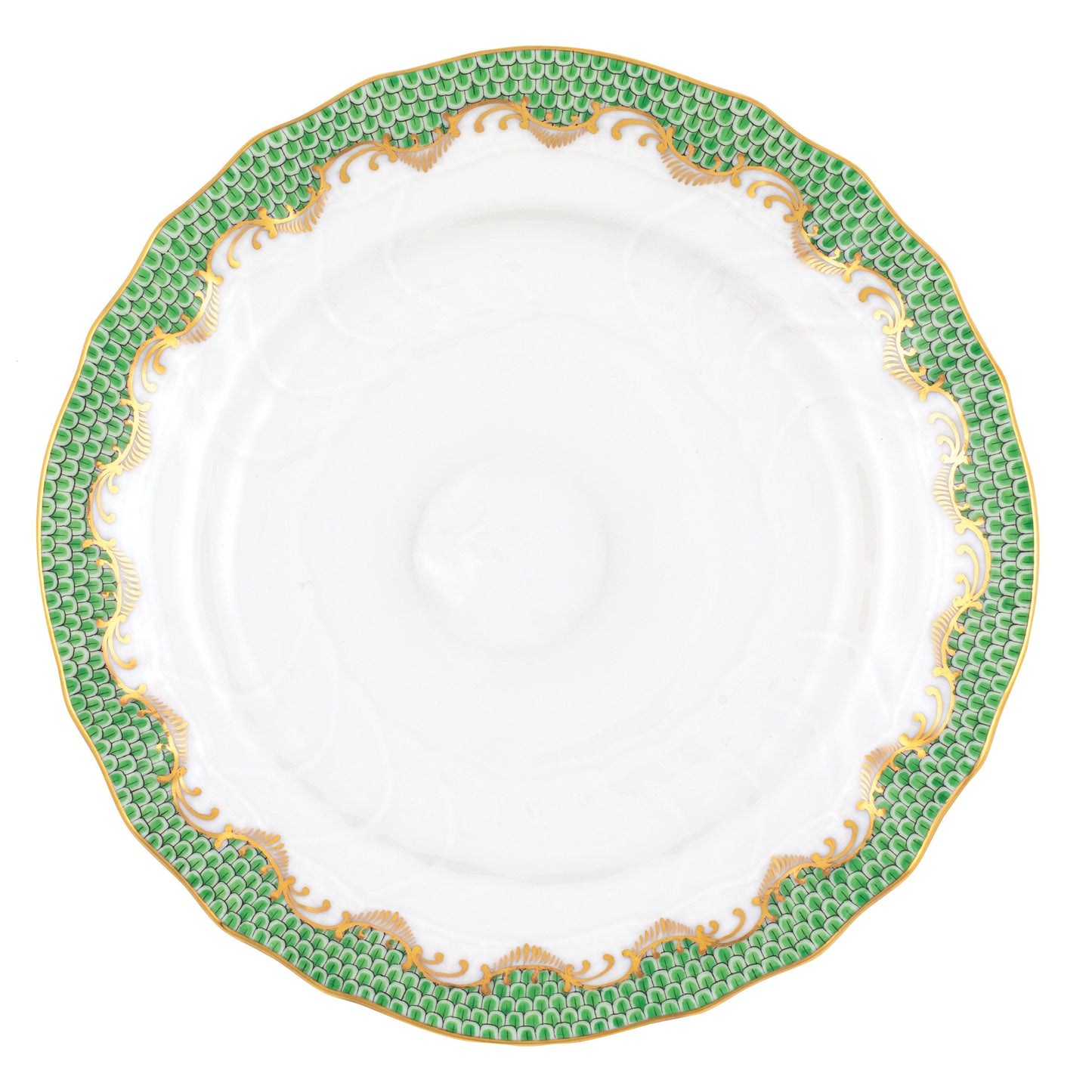 Herend Fish Scale Jade Bread and Butter Plate