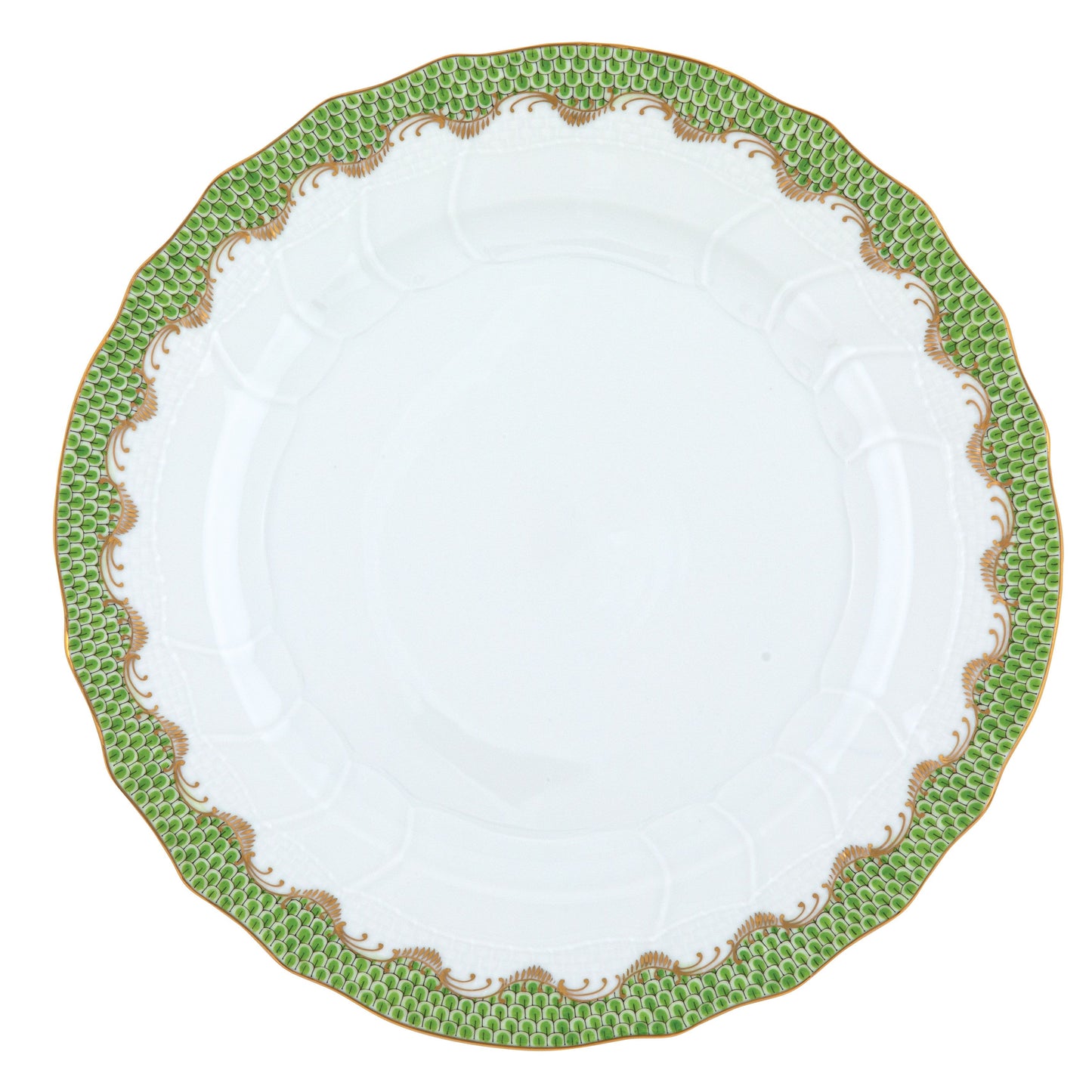 Herend Fish Scale Evergreen Dinner Plate