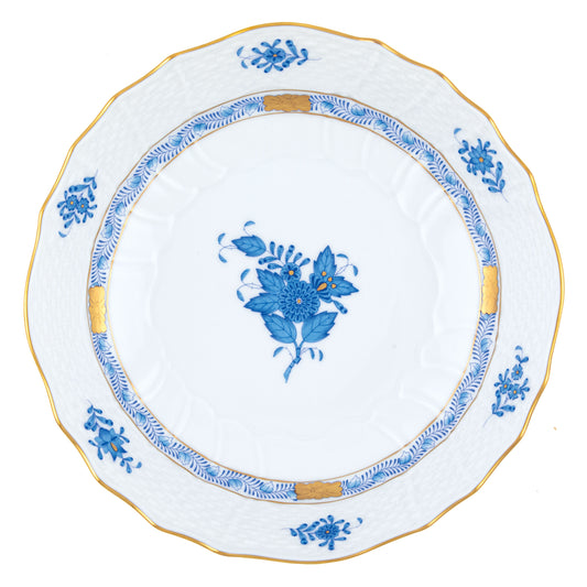 Herend Chinese Bouquet Blue Dinner Plate