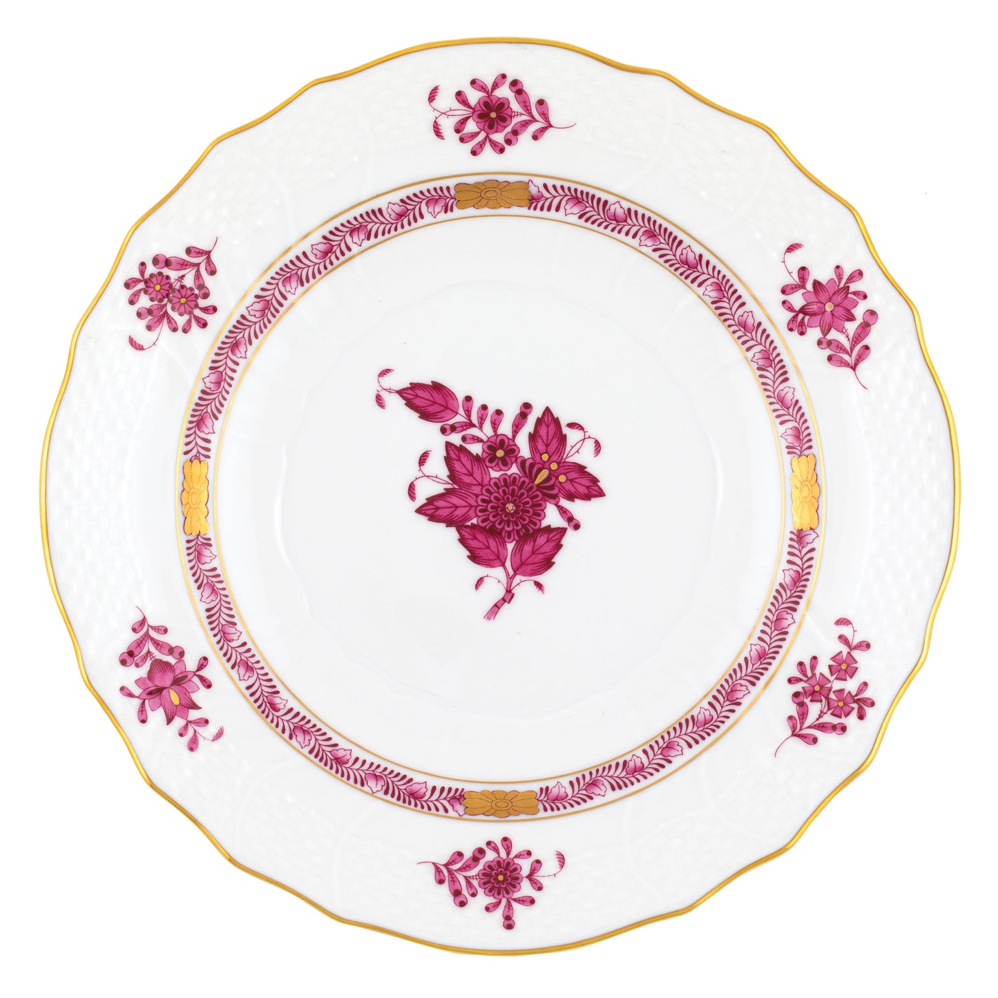 Herend Chinese Bouquet Raspberry Dessert Plate