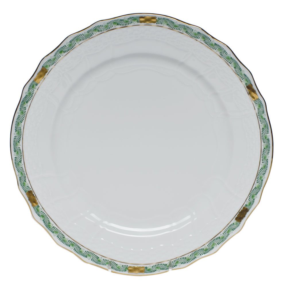 Herend Chinese Bouquet Garland Green Service Plate