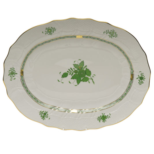 Herend Chinese Bouquet Oval Platter Green