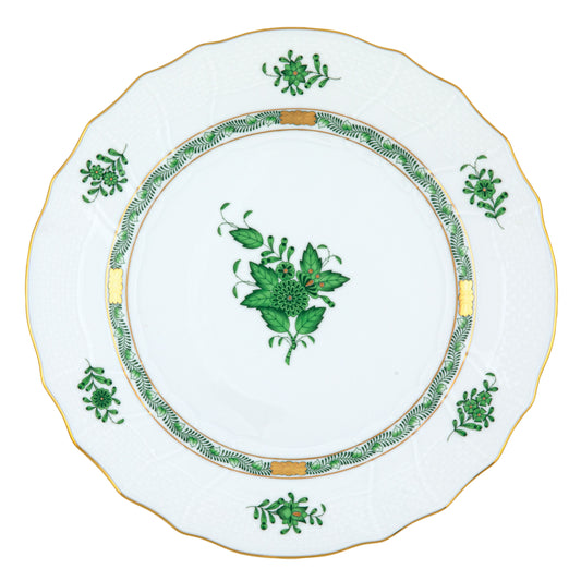 Herend Chinese Bouquet Green Dinner Plate