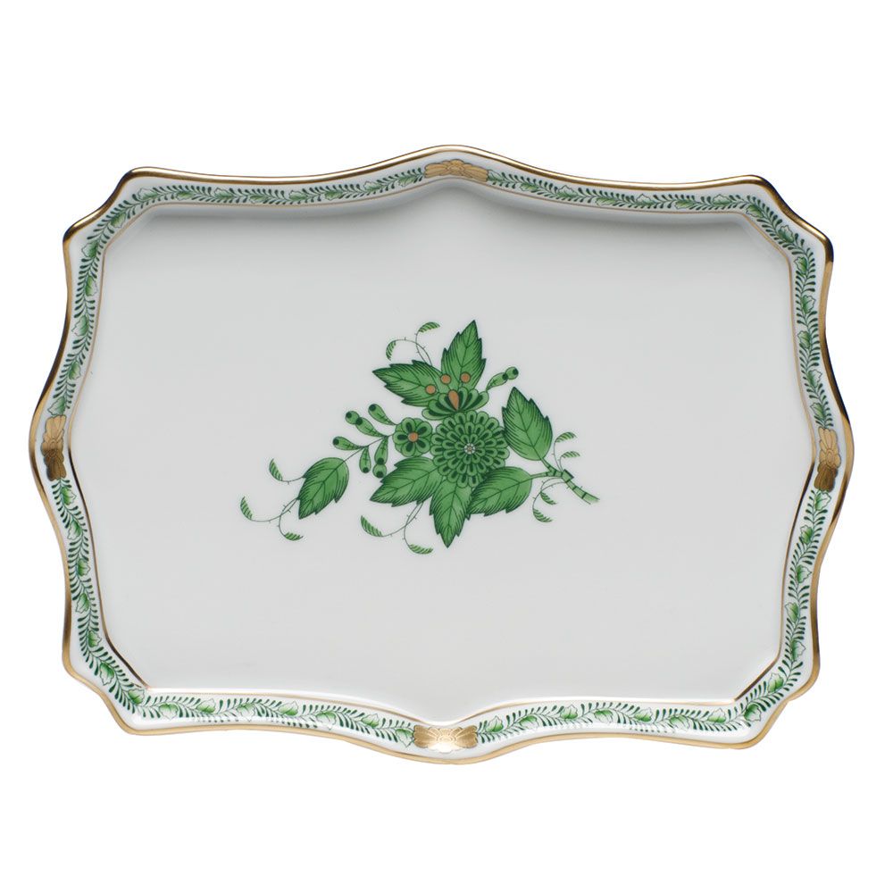 Herend Chinese Bouquet Green Small Tray