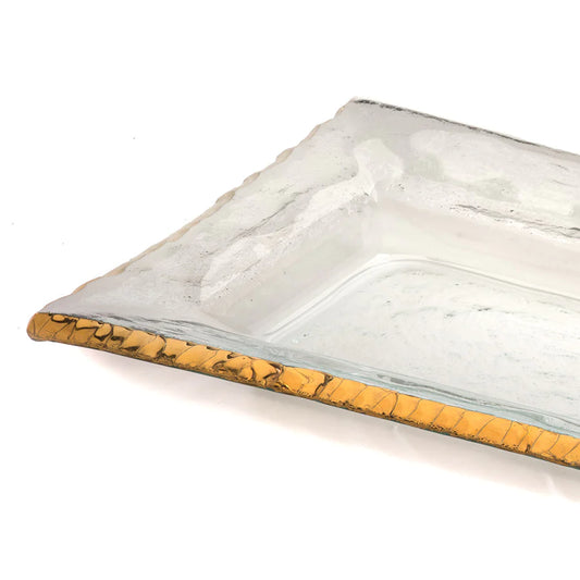 Annieglass Edgey Glass Rectangular Tray