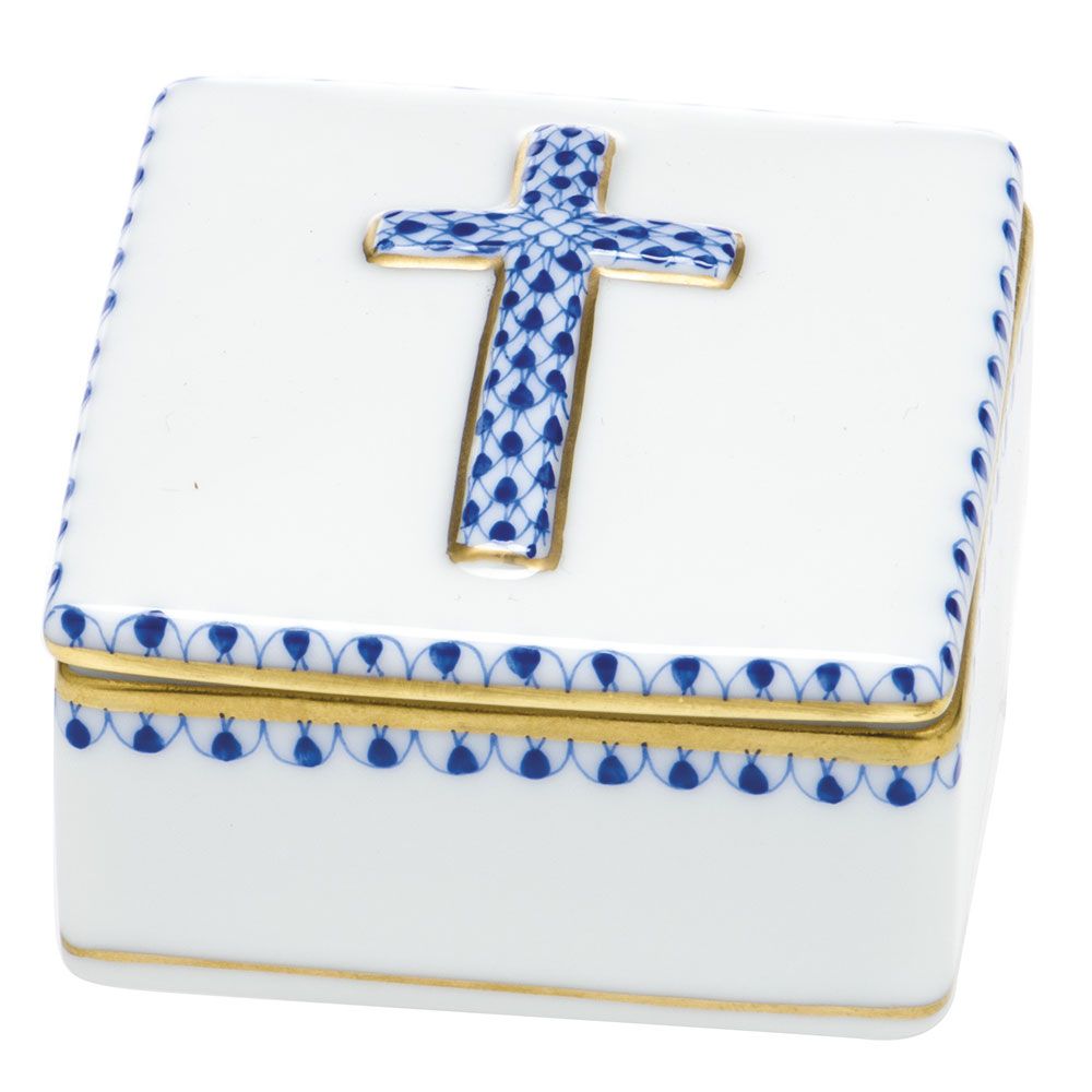 Herend Prayer Box Sapphire