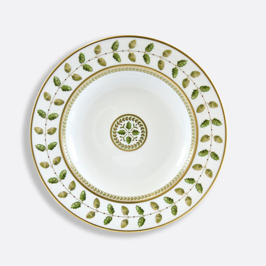 Bernardaud Constance Rim Soup Bowl | Green & Gold
