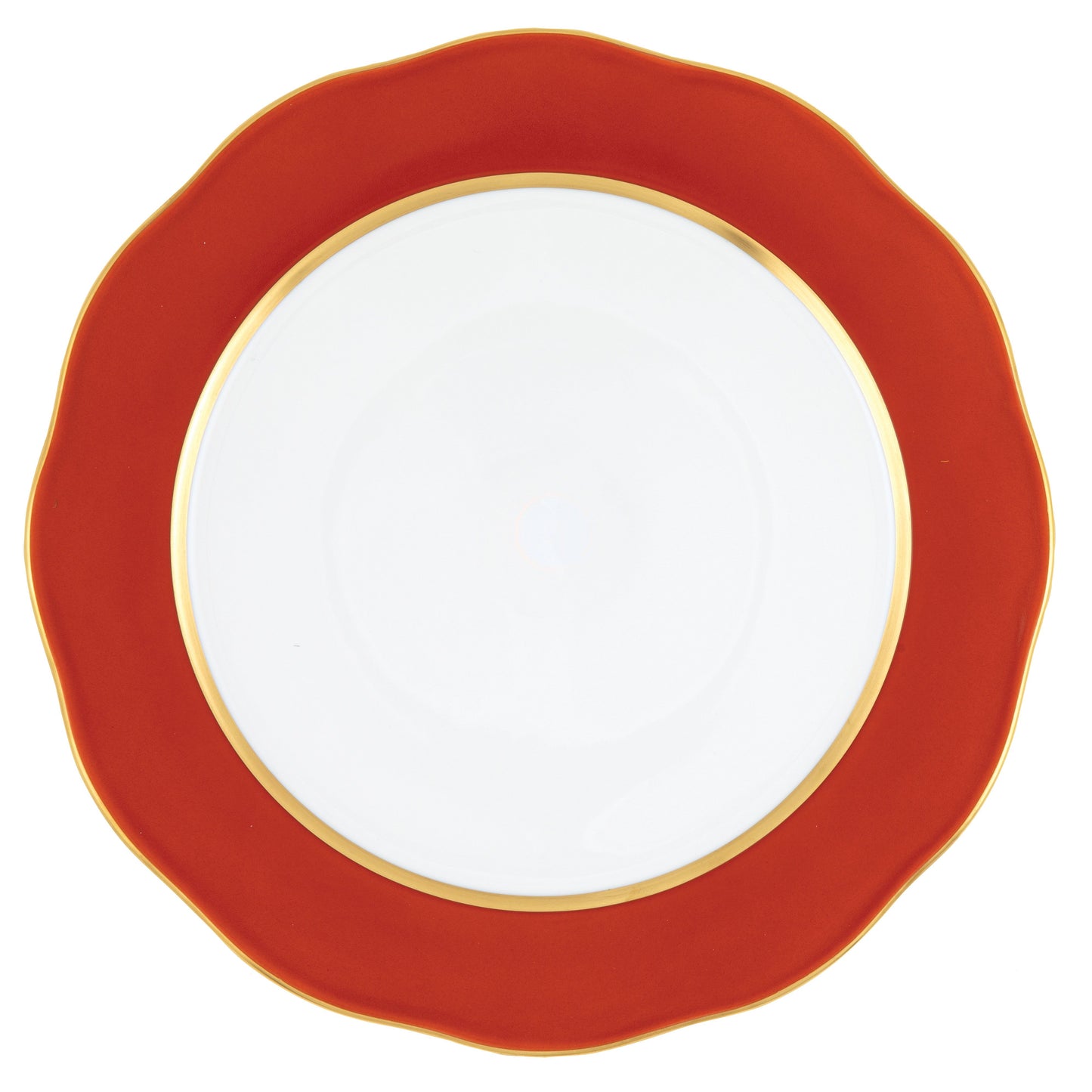 Herend Silk Ribbon Charger Plate Pumpkin