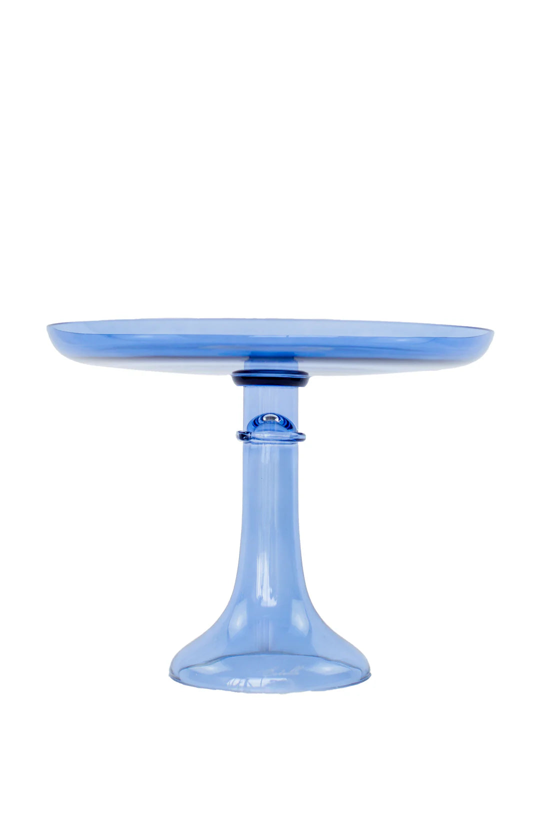 Estelle Cake Stand with Glass Dome Cobalt Blue