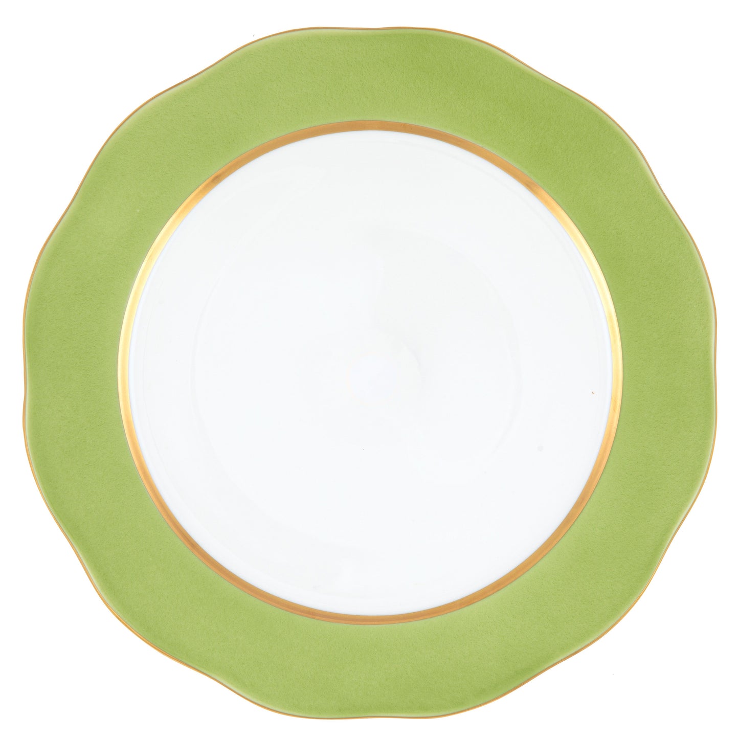 Herend Silk Ribbon Service Plate Olive