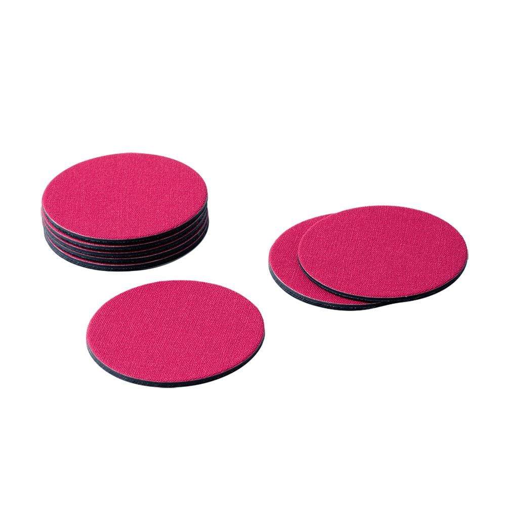 Caspari Classic Canvas Coaster Set | Fuschia