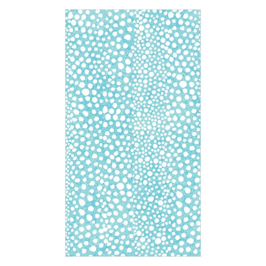 Caspari Pebble Paper Linen Guest Towels Napkins | Seafoam