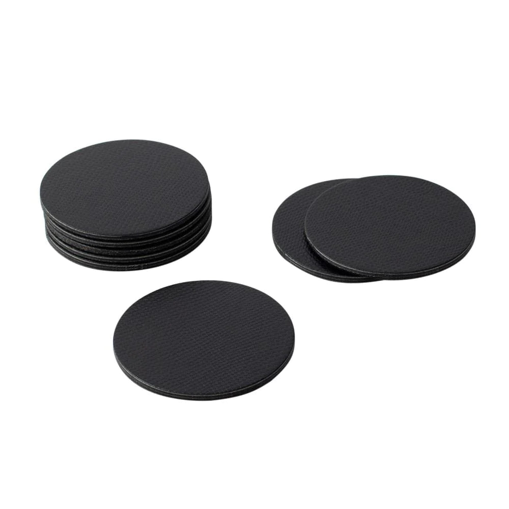 Caspari Faux Leather Snakeskin Coaster Set | Black