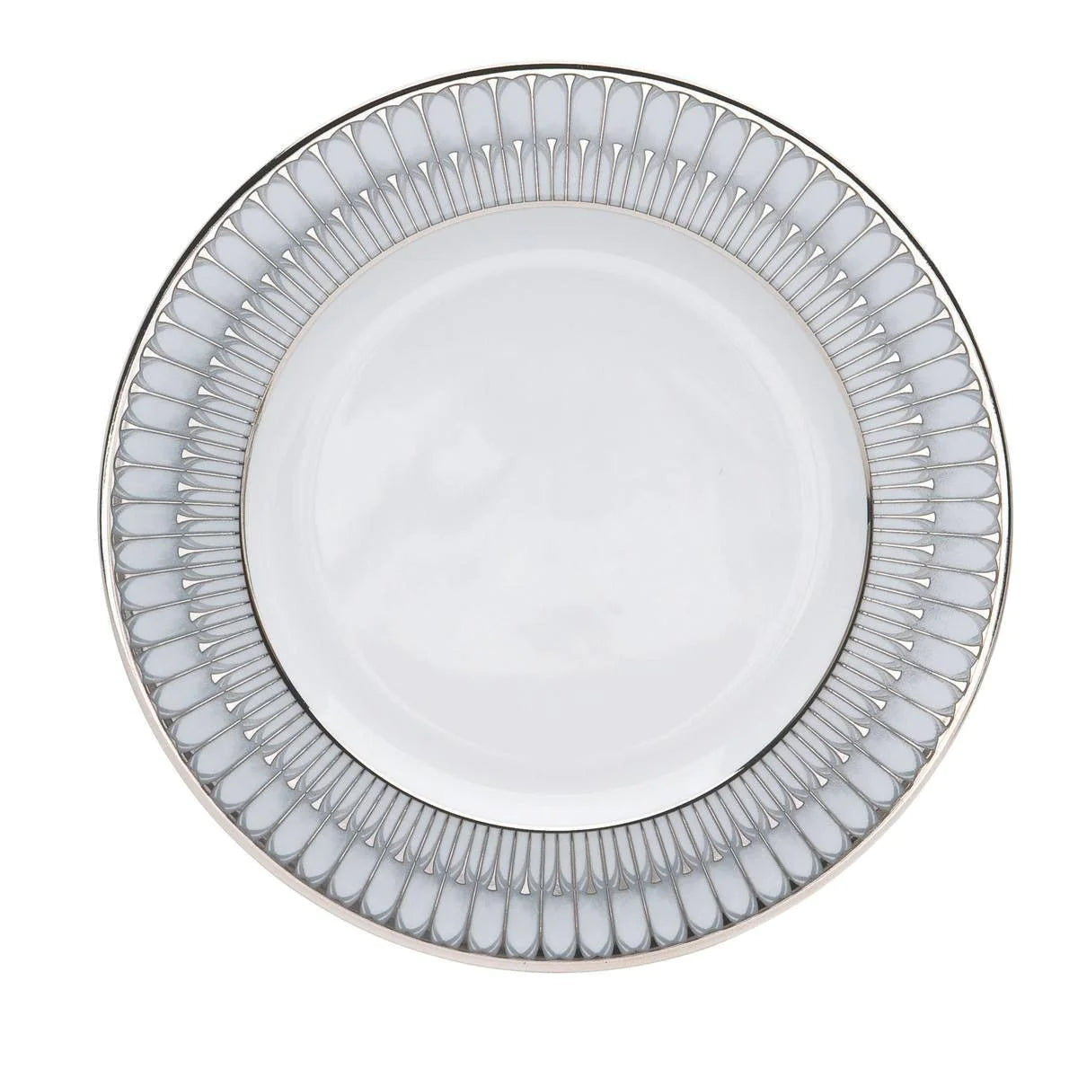 Deshoulieres Arcades Porcelain Dinner Plate | Grey & Platinum