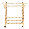 Antique Gold Bamboo Bar Cart