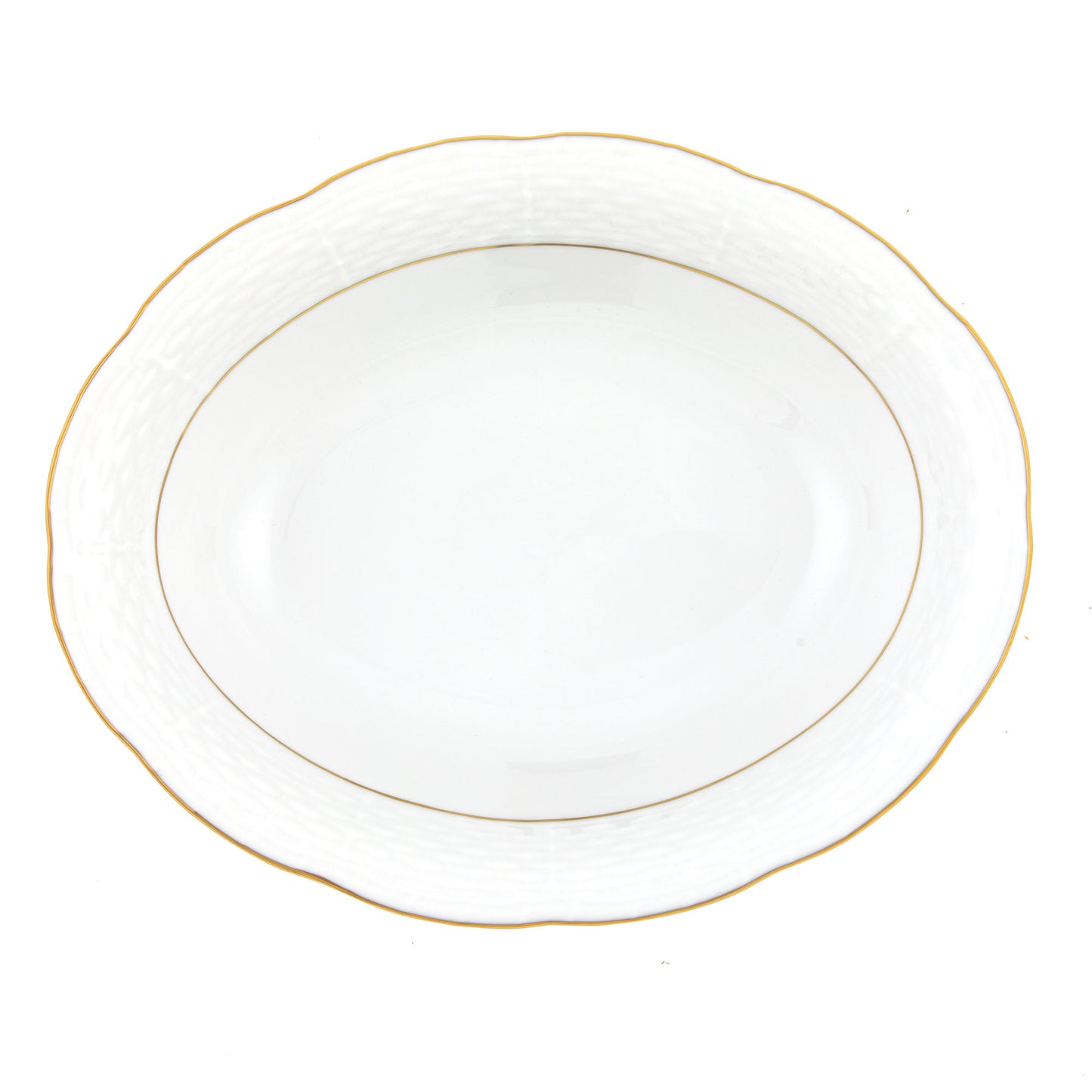 Herend Golden Edge Oval Vegetable Dish