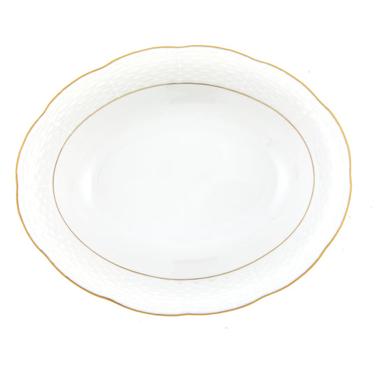 Herend Golden Edge Oval Vegetable Dish