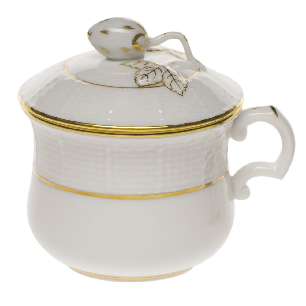 Herend Golden Edge Pot De Creme with Berry