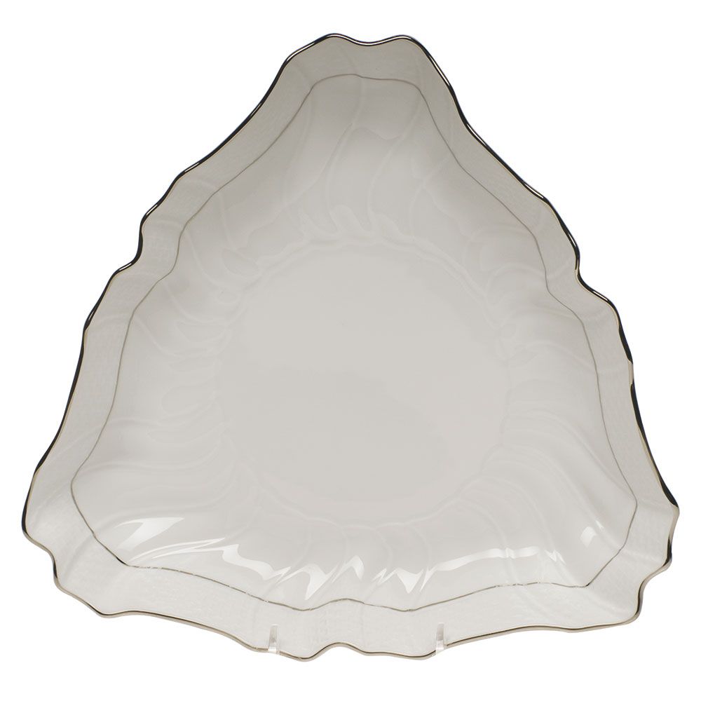Herend Platinum Edge Triangle Dish