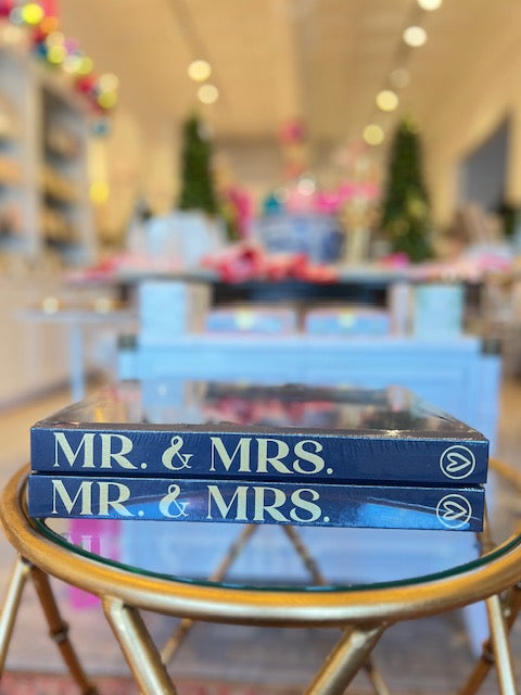 Mr. and Mrs. Navy Blue Blank Book