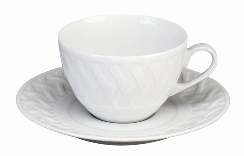Deshoulieres Louisiane Blanc Tea Cup & Saucer