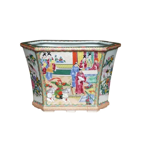 Rose Medallion Planter Cachepot