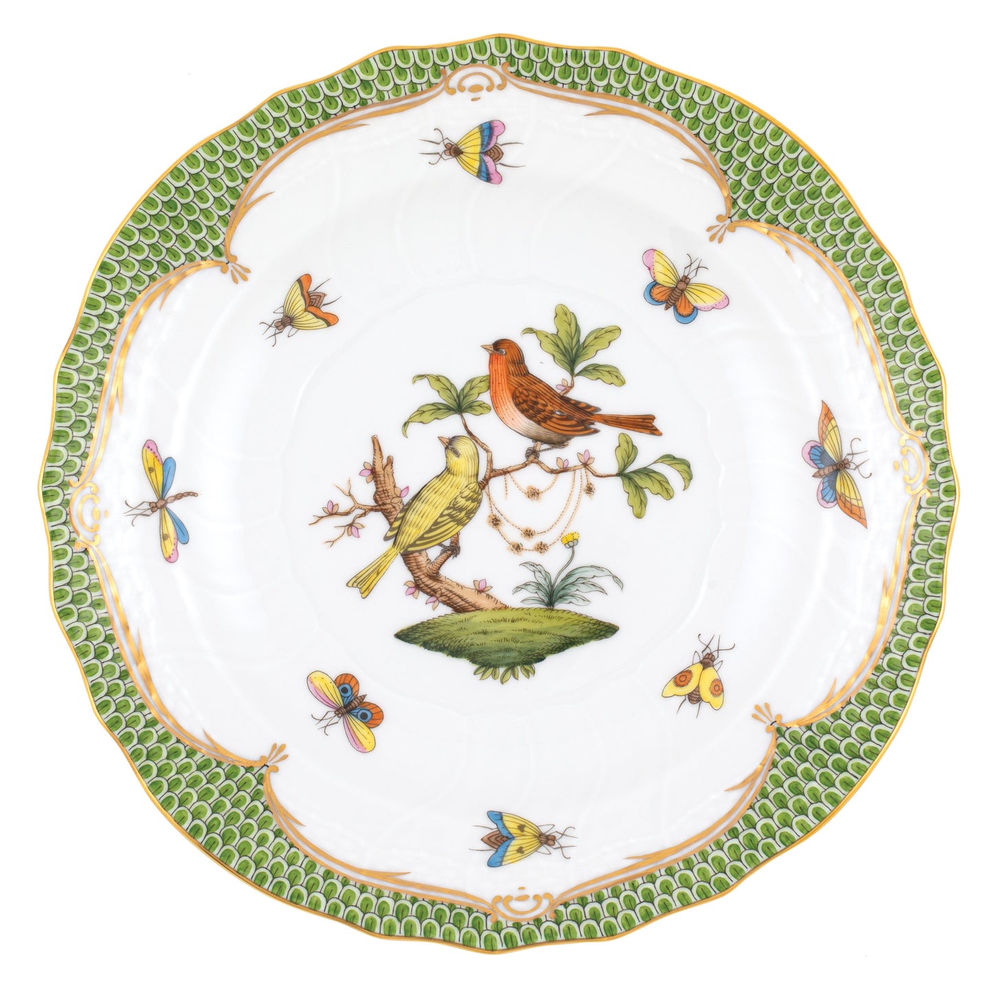 Herend Rothschild Bird Green Salad Plate 6