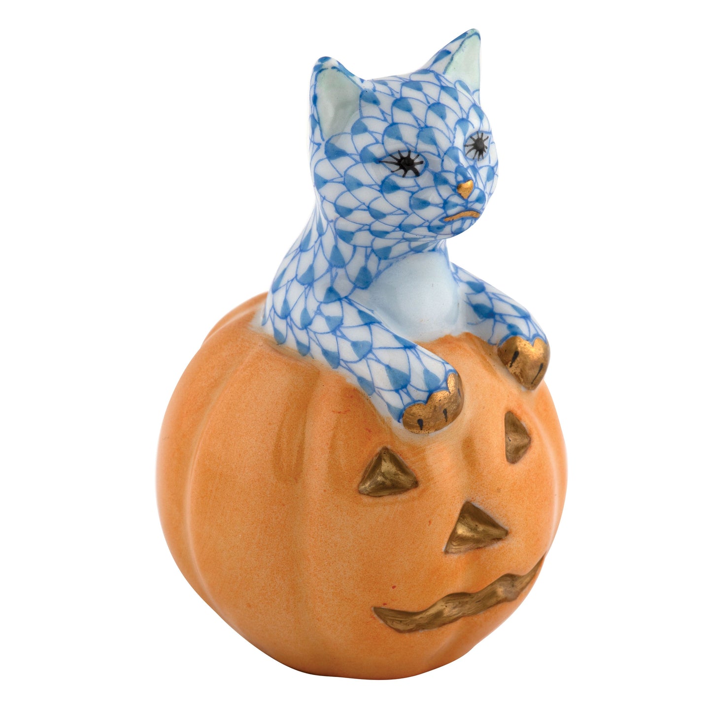 Herend Jack O Lantern Kitty
