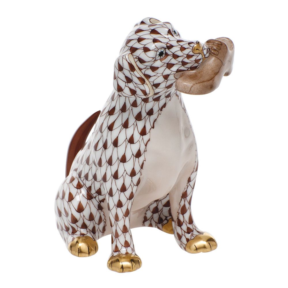 Herend Bella Dog with Shoe Chocolate