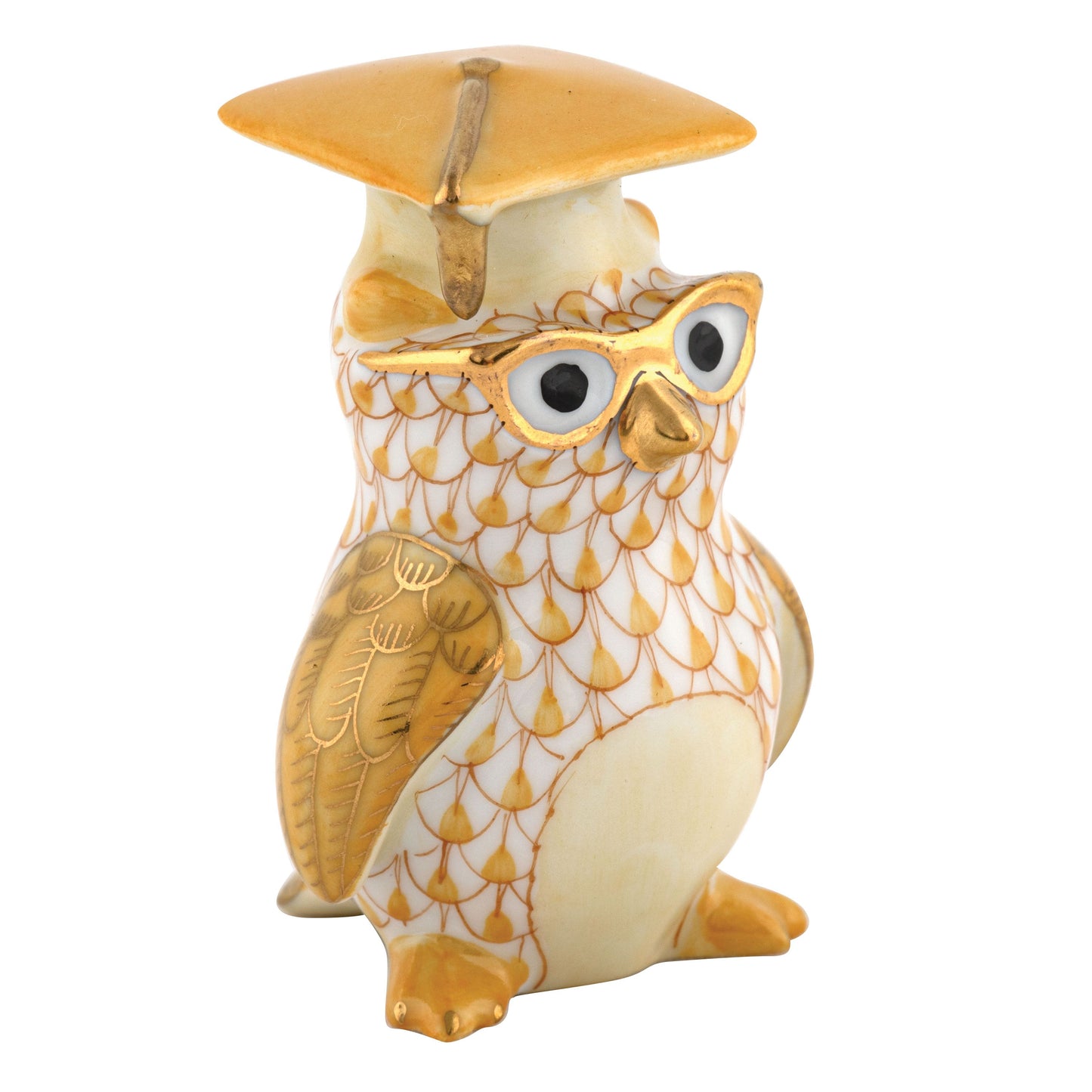 Herend Graduation Owl Butterscotch